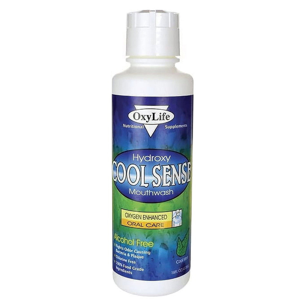 Oxylife Hydroxy Coolsense Oxygen Enhanced Cool Mint Oral Care Mouthwash, Alcohol-Free, 16 Oz